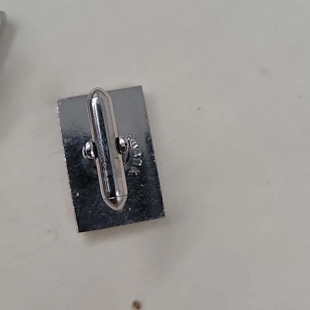 SWANK Vintage Cuff Links Silver toned Rectangle